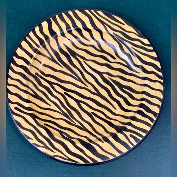 1996 Vintage Laurie Gates Safari Animal Print Salad Plate - Picture 2 of 12